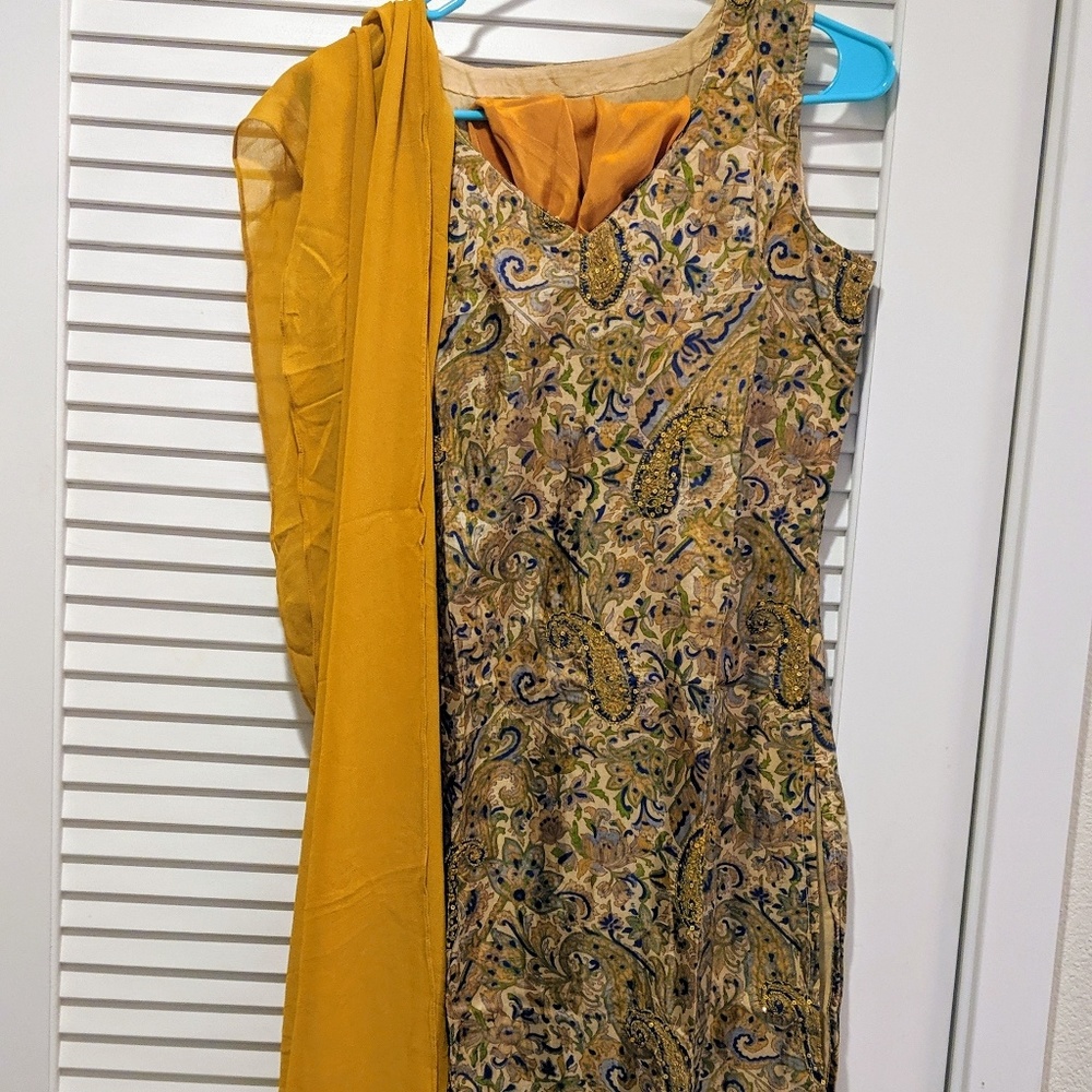 Salwar with churidar and dupatta